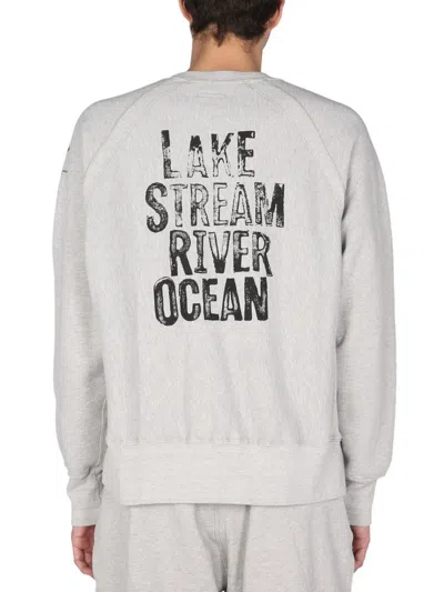 Engineered Garments Printed Sweatshirt In Grey