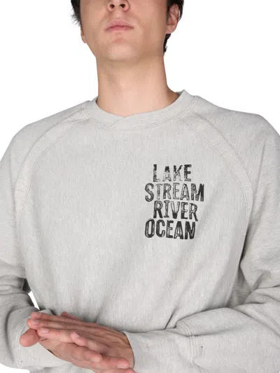 Engineered Garments Printed Sweatshirt In Grey