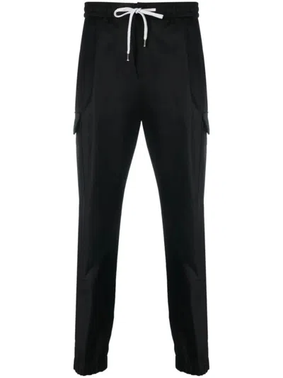 Pt Torino Superlight Deluxe Wool Soft Cargo Jogger Pants In Black