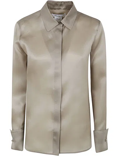 Max Mara Sfilata Nola Silk Shirt In Green