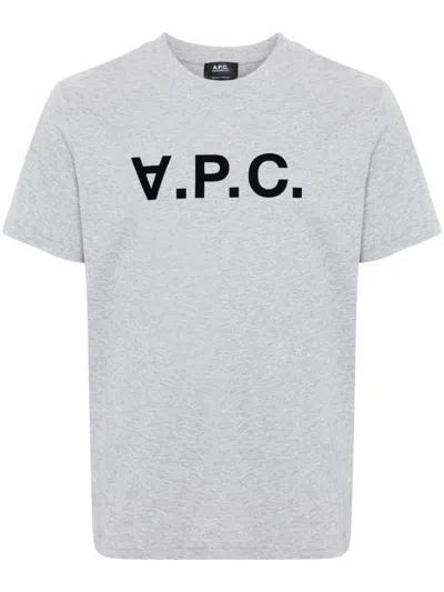 Apc A.p.c. Standard Big Vpc T-shirt Clothing In Grey