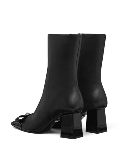 Shop Versace Booties T.70 Calf Leather Shoes In Black