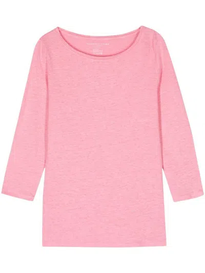 Majestic T-shirt Mit Rundem Ausschnitt In Multicolor