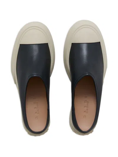 Marni Black Pablo Sabot Slip-on Loafers In Black