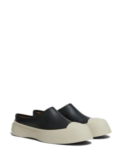Marni Black Pablo Sabot Slip-on Loafers In Black
