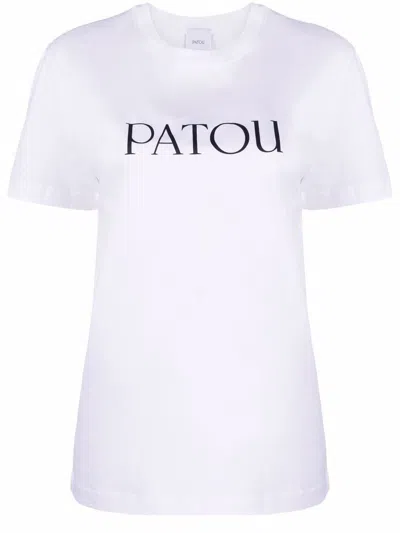 Patou Logo-print Organic-cotton T-shirt In White