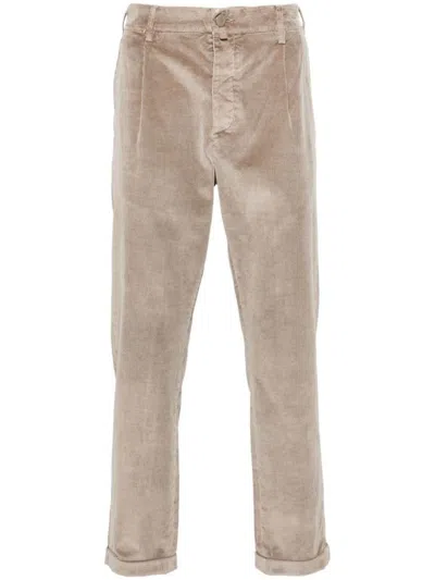 Jacob Cohen Men Crop Slim Single Pence Henry Pant In Grey