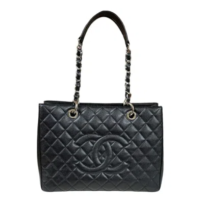 Pre-owned Chanel Black Caviar Leather Tote Bag ()