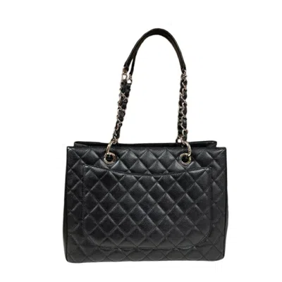 Pre-owned Chanel Black Caviar Leather Tote Bag ()