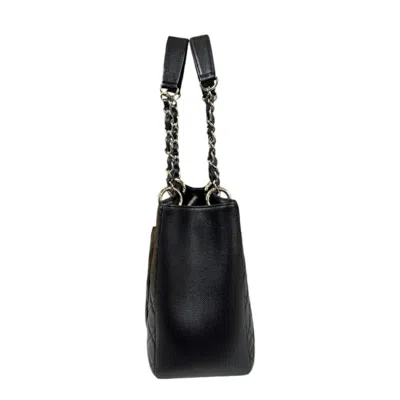 Pre-owned Chanel Black Caviar Leather Tote Bag ()