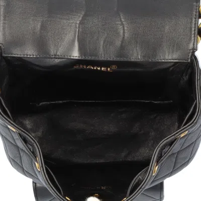 Pre-owned Chanel Black Leather Backpack ()