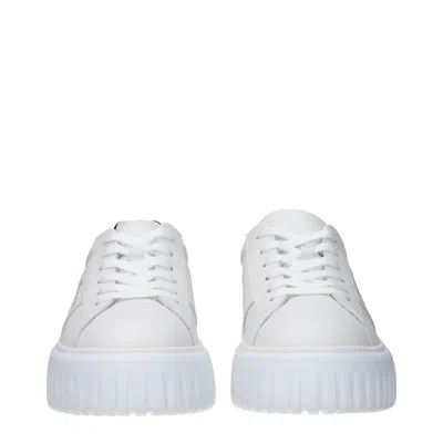 Hogan H645 Leather Sneakers In White