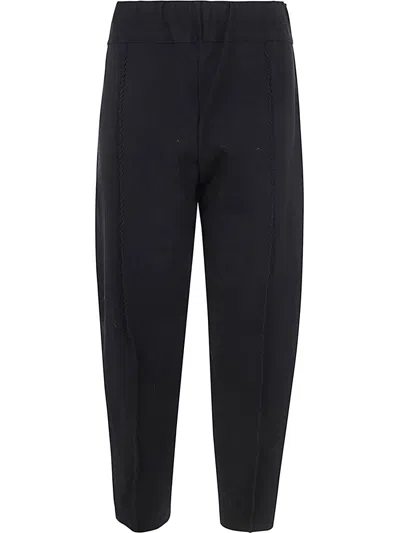 Issey Miyake Elastic Waistband Casual Pants In Black