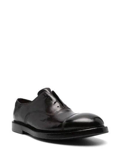 Premiata Lace-up Leather Derby Shoes In Brown