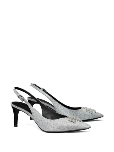 Tory Burch Eleanor Pave Slingback In Grey