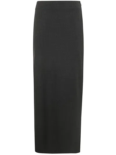 Loulou Studio Stretch Wool Skirt In Samos Style In Grey