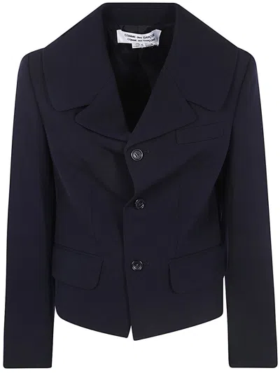 Comme Des Garçons Elegant Women's Wool Jacket For Fall/winter 2024 In Blue