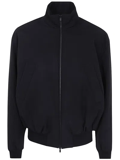 Fear Of God Oversized Cotton-blend Jersey Half-zip Sweatshirt In Black