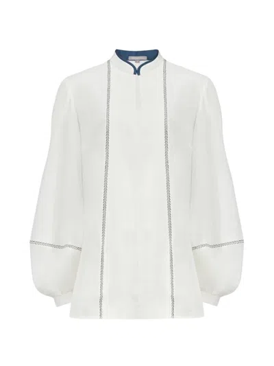 Varana Silk Aditi Top Clothing In White