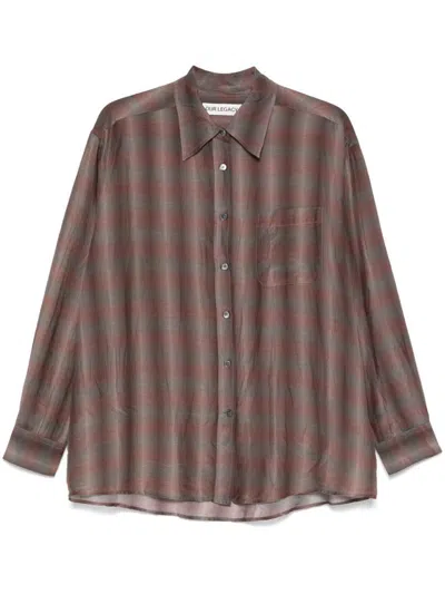 Our Legacy Taupe Favourite Shirt In Multicolour