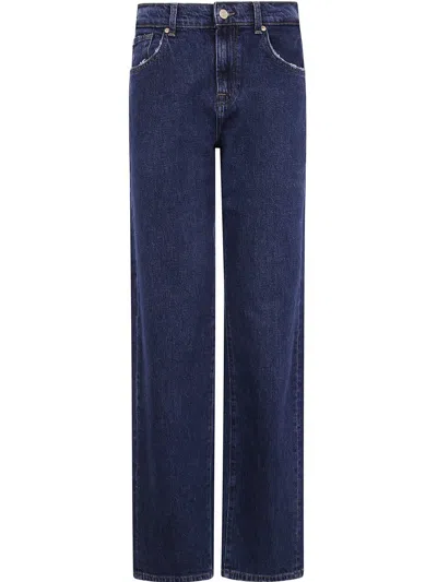 7 For All Mankind Tess Trouser Huntington Denim Clothing In Blue