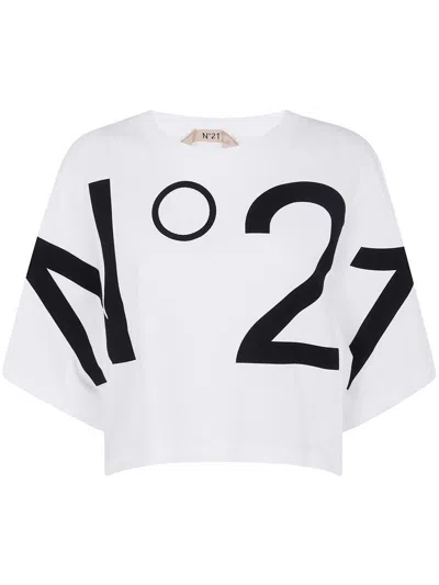 N°21 Jersey T-shirt In White