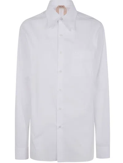 N°21 Long-sleeved Shirt In White