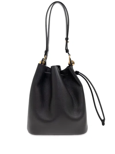 Furla Sfera Small Bucket Bag And Shoulder Bag In Black