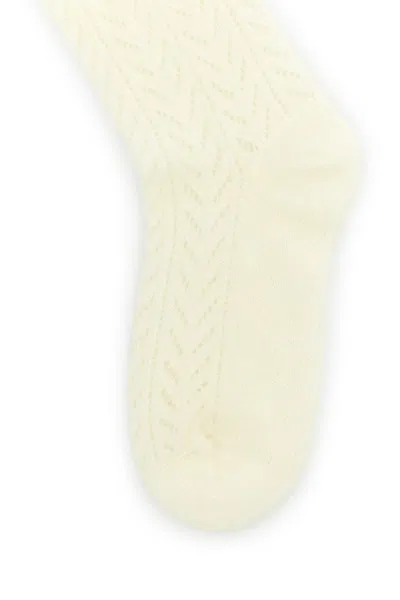 Valentino Garavani Perforated Cotton Socks With Vlogo