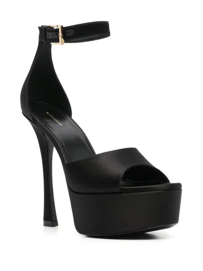 Givenchy 4g Liquid Logo Platform Sandal In Black