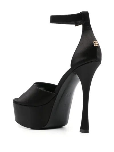 Givenchy 4g Liquid Logo Platform Sandal In Black