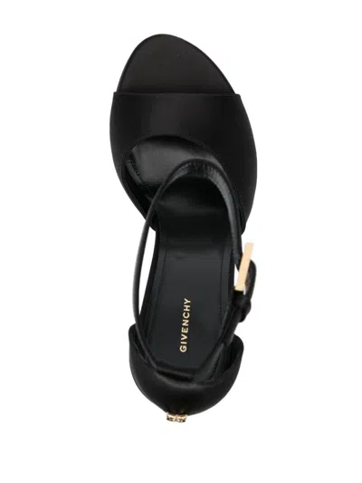 Givenchy 4g Liquid Logo Platform Sandal In Black