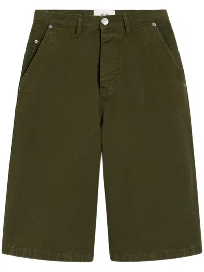 Shop Ami Alexandre Mattiussi Ami Paris Shorts In Green