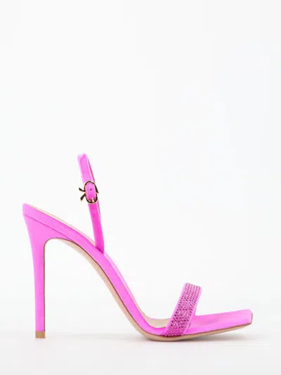Gianvito Rossi Britney 100 Leather Sandals In Purple