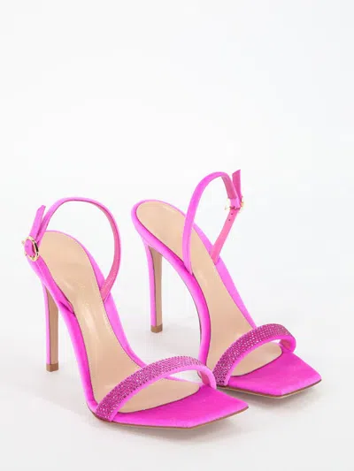 Gianvito Rossi Britney 100 Leather Sandals In Purple