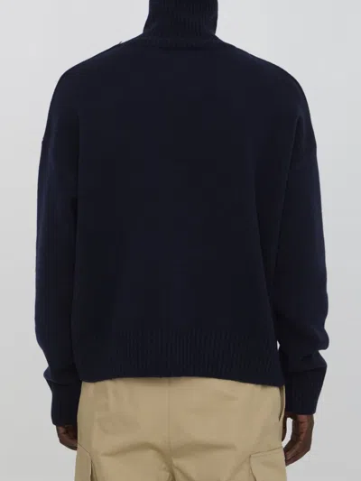 Ami Alexandre Mattiussi Ami Paris Men Ami De Coeur Sweater In Blue