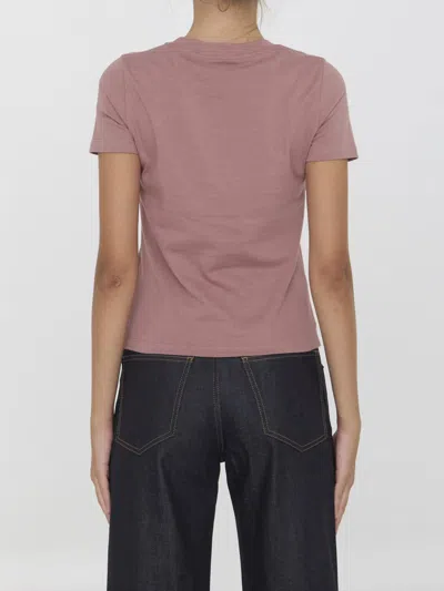 Chloé Pink Cotton Jersey Fitted T-shirt In Pink