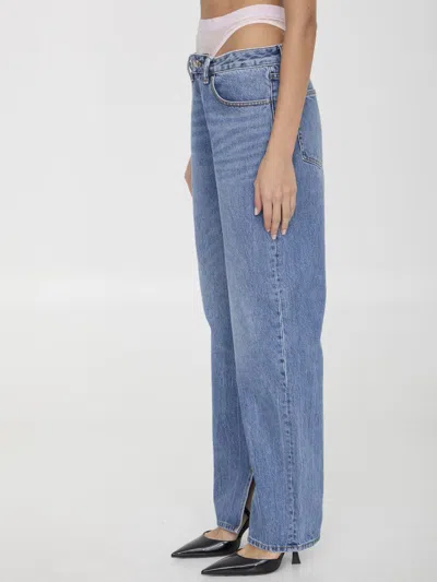 Alexander Wang Jeans With Pre-styled Thong In Purple