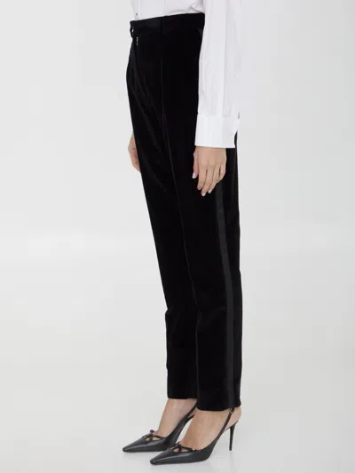 Dolce & Gabbana Pleated Wool-blend Gabardine Straight-leg Pants In Black