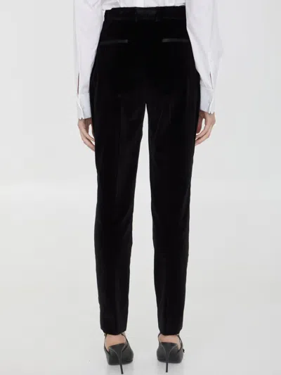 Dolce & Gabbana Pleated Wool-blend Gabardine Straight-leg Pants In Black
