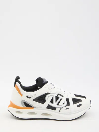 Valentino Vlogo Easyjog Sneakers With Contrast Accents In White