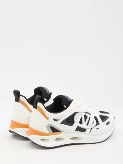 Valentino Vlogo Easyjog Sneakers With Contrast Accents In White