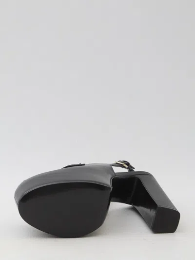 Gucci Mocassini Slingback Con Plateau E Morsetto In Black