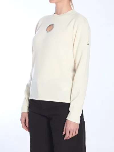 Moncler X Willow Smith Eyelet Wool And Cashmere Jumper In White