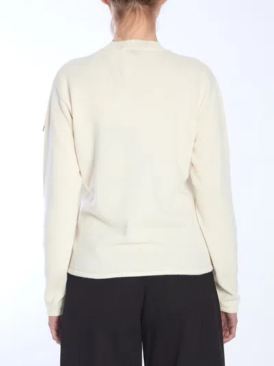 Moncler X Willow Smith Eyelet Wool And Cashmere Jumper In White