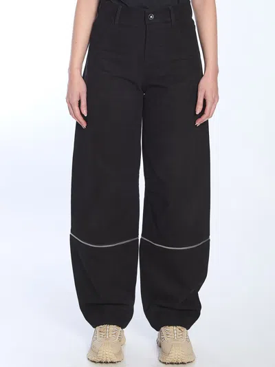 Moncler X Willow Smith Trousers With Zip Detail In Black