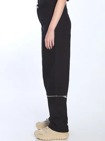 Moncler X Willow Smith Trousers With Zip Detail In Black