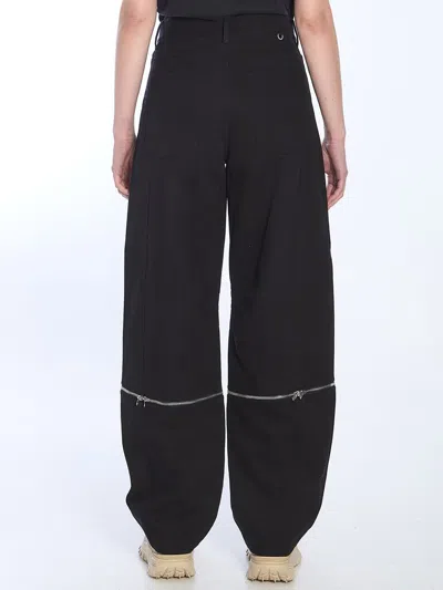 Moncler X Willow Smith Trousers With Zip Detail In Black