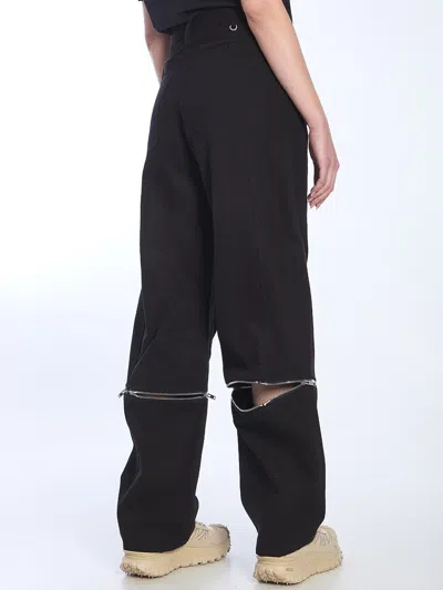Moncler X Willow Smith Trousers With Zip Detail In Black