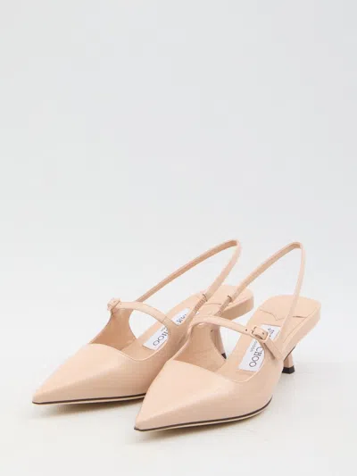 Jimmy Choo Didi 45 Pointed Pumps In Patent Leather In Pink